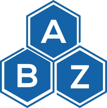 Beyaz arka planda ABZ harfli logo tasarımı. ABZ yaratıcı harfler logosu konsepti. ABZ harf tasarımı.