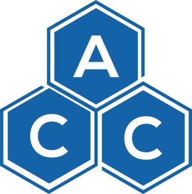 Beyaz arka planda ACC harf logosu tasarımı. ACC yaratıcı harflerin baş harfleri logo kavramı. ACC harf tasarımı.