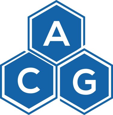 Beyaz arkaplanda ACG harfi logo tasarımı. ACG yaratıcı harflerin baş harfleri logo kavramı. ACG harf tasarımı.