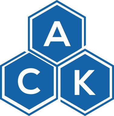 Beyaz arkaplanda ACK harfi logo tasarımı. ACK yaratıcı harf logosu konsepti. ACK harf tasarımı.