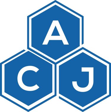 Beyaz arka planda ACJ harf logosu tasarımı. ACJ yaratıcı harflerin baş harfleri logo kavramı. ACJ harf tasarımı.