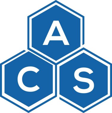 Beyaz arka planda ACS harf logosu tasarımı. ACS yaratıcı harf logosu konsepti. ACS harf tasarımı.