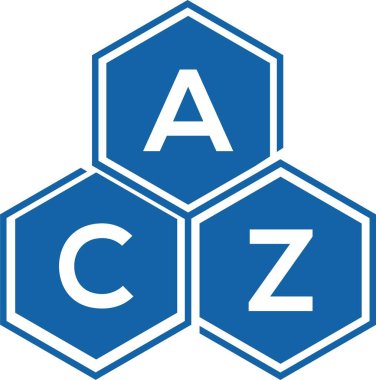 Beyaz arkaplanda ACZ harf logosu tasarımı. ACZ yaratıcı harflerin baş harfleri logo kavramı. ACZ harf tasarımı.