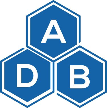 Beyaz arka planda ADB harfi logo tasarımı. ADB yaratıcı harflerin baş harfleri logo kavramı. ADB harf tasarımı.