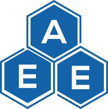 Beyaz arka planda AEE harf logosu tasarımı. AE yaratıcı harflerin baş harfleri logo konsepti. AEE harf tasarımı.