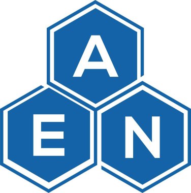 Beyaz arkaplanda AEN harfli logo tasarımı. AEN yaratıcı harfler logosu konsepti. AEN harf tasarımı.