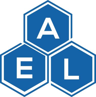 Beyaz arka planda AEL harfli logo tasarımı. AEL yaratıcı harfler logosu konsepti. AEL harf tasarımı.
