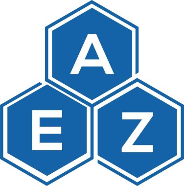 Beyaz arkaplanda AEZ harf logosu tasarımı. AEZ yaratıcı harflerin baş harfleri logo kavramı. AEZ harf tasarımı.