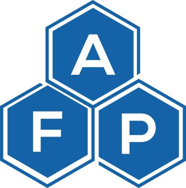 AFP 'nin beyaz arka planda logo tasarımı. AFP yaratıcı harflerin baş harfleri logo konsepti. AFP mektup tasarımı.