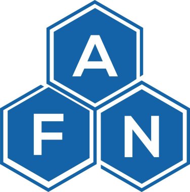 Beyaz arka planda AFN harfi logo tasarımı. AFN yaratıcı harflerin baş harfleri logo kavramı. AFN harf tasarımı.