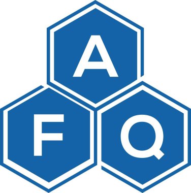Beyaz arka planda AFQ harf logosu tasarımı. AFQ yaratıcı harflerin baş harfleri logo kavramı. AFQ harf tasarımı.