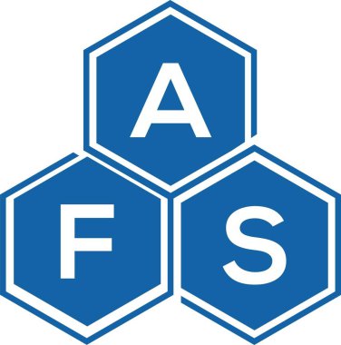 Beyaz arka planda AFS harf logosu tasarımı. AFS yaratıcı harflerin baş harfleri logo kavramı. AFS harf tasarımı.