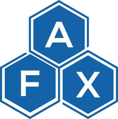 Beyaz arka planda AFX harfli logo tasarımı. AFX yaratıcı harflerin baş harfleri logo kavramı. AFX harf tasarımı.