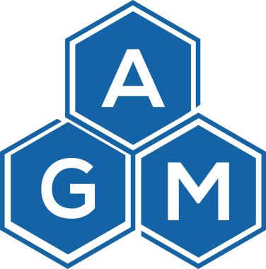 Beyaz arkaplanda AGM harf logosu tasarımı. AGM yaratıcı harflerin baş harfleri logo kavramı. AGM harf tasarımı.