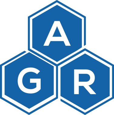 Beyaz arka planda AGR harf logosu tasarımı. AGR yaratıcı harflerin baş harfleri logo konsepti. AGR harf tasarımı.