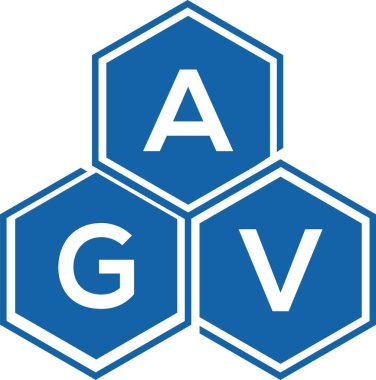 Beyaz arkaplanda AGV harf logosu tasarımı. AGV yaratıcı harflerin baş harfleri logo kavramı. AGV harf tasarımı.