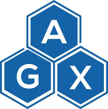 Beyaz arka planda AGX harfli logo tasarımı. AGX yaratıcı harflerin baş harfleri logo kavramı. AGX harf tasarımı.