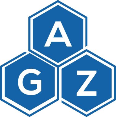 Beyaz arkaplanda AGZ harf logosu tasarımı. AGZ yaratıcı harflerin baş harfleri logo kavramı. AGZ harf tasarımı.