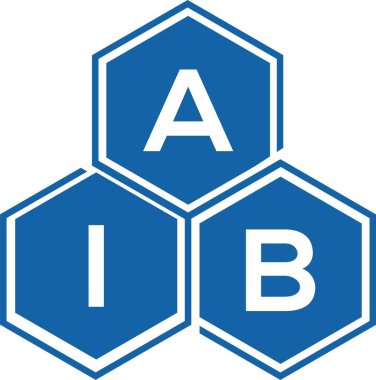 Beyaz arka planda AIB harfi logo tasarımı. AIB yaratıcı harflerin baş harfleri logo kavramı. AIB harf tasarımı.