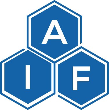 Beyaz arkaplanda AIF mektup logosu tasarımı. AIF yaratıcı harflerin baş harfleri logo kavramı. AIF harf tasarımı.