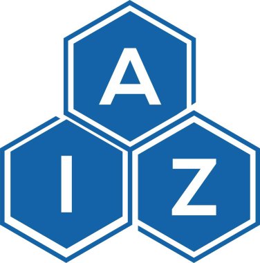 Beyaz arkaplanda AIZ harf logosu tasarımı. AIZ yaratıcı harflerin baş harfleri logo kavramı. AIZ harf tasarımı.