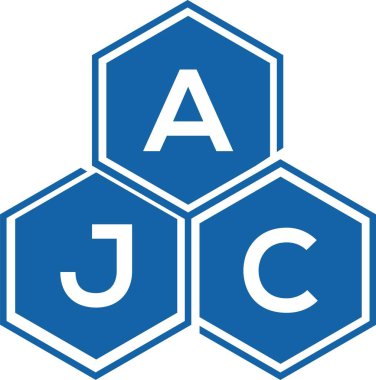 Beyaz arka planda AJC harf logosu tasarımı. AJC yaratıcı harflerin baş harfleri logo kavramı. AJC harf tasarımı.