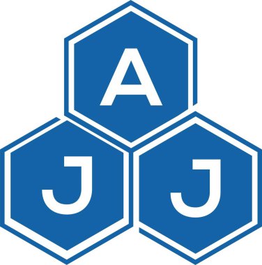 Beyaz arka planda AJJ harf logosu tasarımı. AJJ yaratıcı harflerin baş harfleri logo kavramı. AJJ harf tasarımı.
