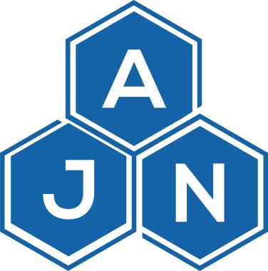 Beyaz arka planda AJN harfi logo tasarımı. AJN yaratıcı harflerin baş harfleri logo kavramı. AJN harf tasarımı.