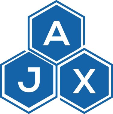 Beyaz arka planda AJX harfli logo tasarımı. AJX yaratıcı harflerin baş harfleri logo kavramı. AJX harf tasarımı.