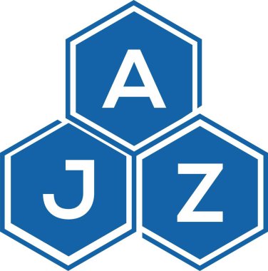 Beyaz arka planda AJZ harf logosu tasarımı. AJZ yaratıcı harflerin baş harfleri logo kavramı. AJZ harf tasarımı.