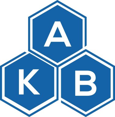 Beyaz arkaplandaki AKB harf logosu tasarımı. Namı diğer yaratıcı harflerin baş harfleri logo konsepti. AKB harf tasarımı.