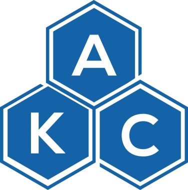 Beyaz arkaplanda AKC harf logosu tasarımı. AKC yaratıcı harflerin baş harfleri logo kavramı. AKC harf tasarımı.