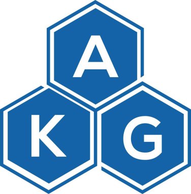 Beyaz arkaplanda AKG harf logosu tasarımı. AKG yaratıcı harf logosu konsepti. AKG harf tasarımı.