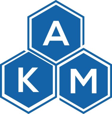 Beyaz arkaplanda AKM harf logosu tasarımı. AKM yaratıcı harflerin baş harfleri logo kavramı. AKM harf tasarımı.