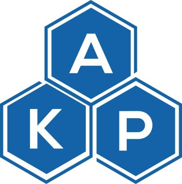 Beyaz arka planda AKP harfi logo tasarımı. AKP yaratıcı harflerin baş harfleri logo konsepti. AKP mektup tasarımı.