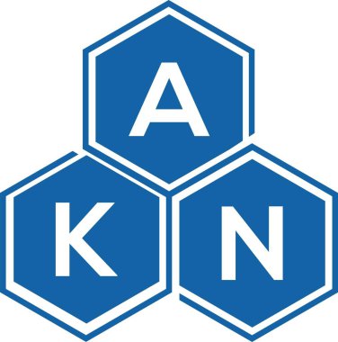Beyaz arka planda diğer adıyla harf logosu tasarımı. Namı diğer yaratıcı harflerin baş harfleri logo konsepti. AKN harf tasarımı.