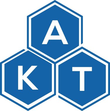 Beyaz arkaplanda AKT harf logosu tasarımı. AKT yaratıcı harflerin baş harfleri logo kavramı. AKT harf tasarımı.