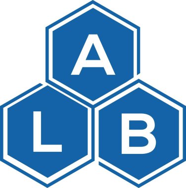 Beyaz arka planda ALB harfli logo tasarımı. ALB yaratıcı harflerin baş harfleri logo kavramı. ALB harf tasarımı.
