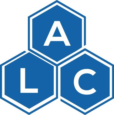 Beyaz arka planda ALC harfi logo tasarımı. ALC yaratıcı harflerin baş harfleri logo kavramı. ALC harf tasarımı.
