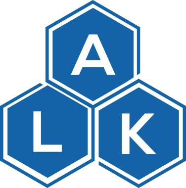 Beyaz arkaplanda ALK harf logosu tasarımı. ALK yaratıcı harflerin baş harfleri logo konsepti. ALK harf tasarımı.