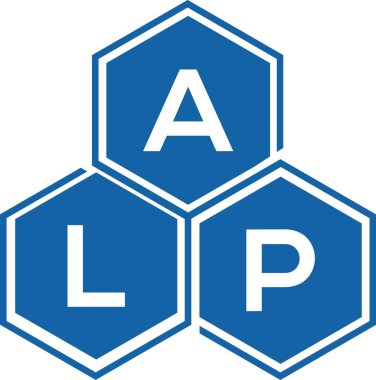 Beyaz arkaplanda ALP harfi logo tasarımı. ALP yaratıcı harflerin baş harfleri logo kavramı. ALP harf tasarımı.