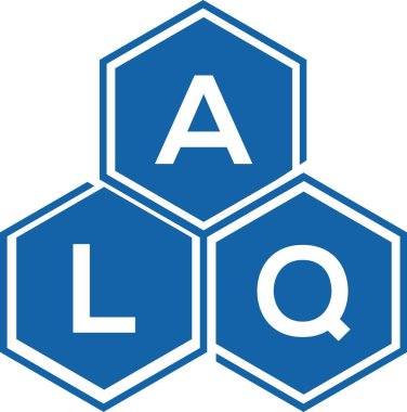 Beyaz arka planda ALQ harfi logo tasarımı. ALQ yaratıcı harflerin baş harfleri logo kavramı. ALQ harf tasarımı.
