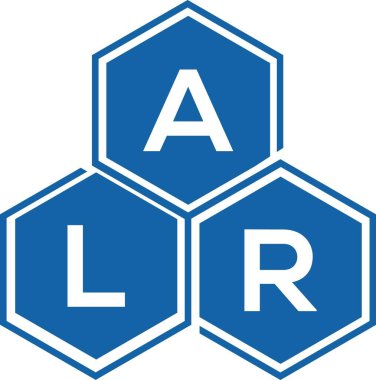 Beyaz arka planda ALR harfi logo tasarımı. ALR yaratıcı harflerin baş harfleri logo kavramı. ALR harf tasarımı.