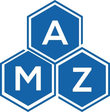 Beyaz arka planda AMZ harfi logo tasarımı. AMZ yaratıcı harflerin baş harfleri logo kavramı. AMZ harf tasarımı.
