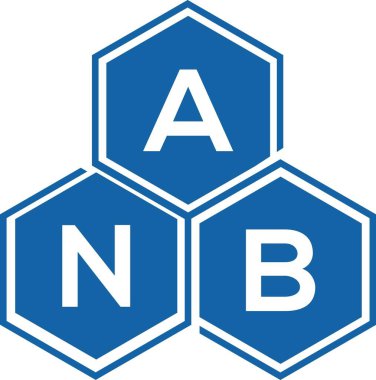 Beyaz arkaplanda ANB harfi logo tasarımı. ANB yaratıcı harflerin baş harfleri logo kavramı. ANB harf tasarımı.