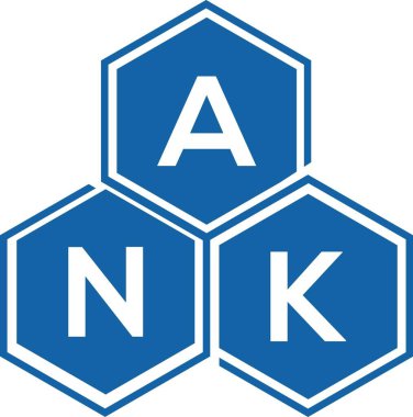 Beyaz arkaplanda ANK harfi logo tasarımı. ANK yaratıcı harflerin baş harfleri logo kavramı. ANK harf tasarımı.