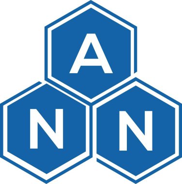 Beyaz arkaplanda ANN harfi logo tasarımı. ANN yaratıcı harflerin baş harfleri logo kavramı. ANN harf tasarımı.