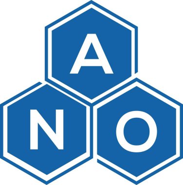 Beyaz arka planda ANO harfi logo tasarımı. Yaratıcı harflerin baş harfleri logo konsepti. ANO harf tasarımı.