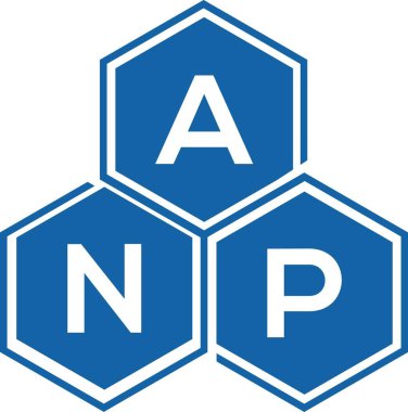 Beyaz arkaplanda ANP harfi logo tasarımı. ANP yaratıcı harflerin baş harfleri logo kavramı. ANP harf tasarımı.