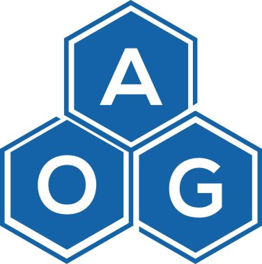 Beyaz arka planda AOG harf logosu tasarımı. AOG yaratıcı harflerin baş harfleri logo kavramı. AOG harf tasarımı.